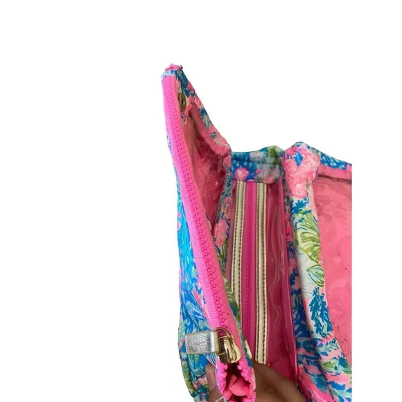 Lilly Pulitzer Fished My Wish Cosmetic Pouch Travel Zip Case - Picture 6 of 7